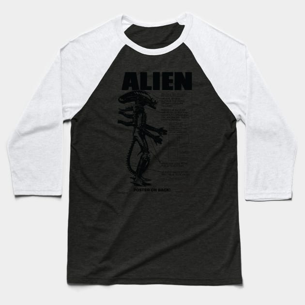 ALIEN Instructions Baseball T-Shirt by Chewbaccadoll